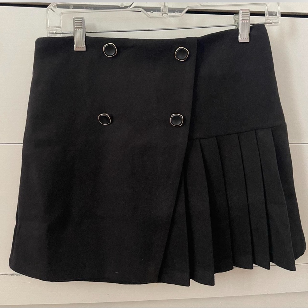 J.ING Black Pleated Skirt with Built-in Shorts